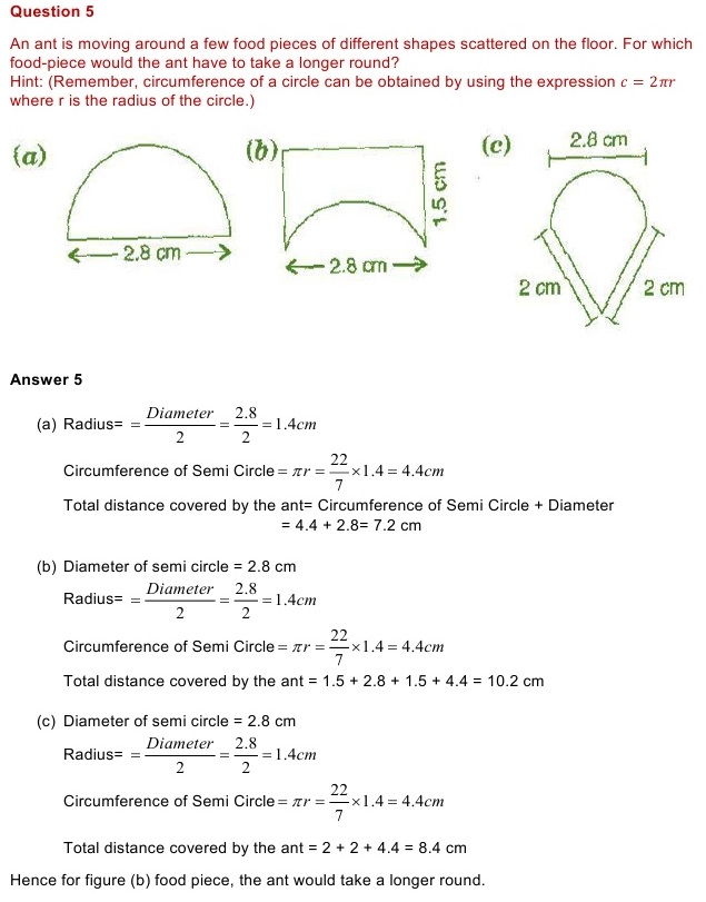 NCERT Solutions for Maths Class 8 Chapter 11 Exercise 11.1