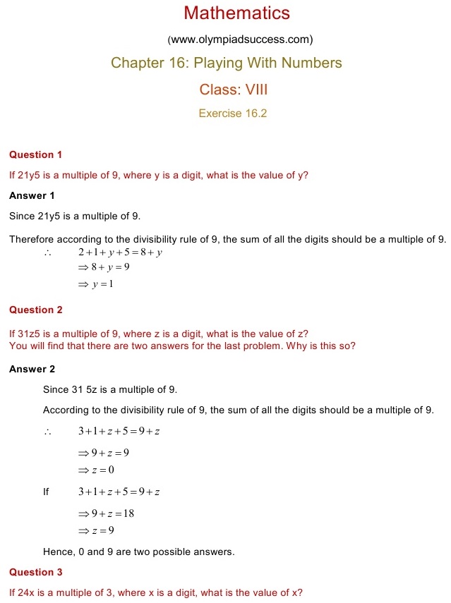NCERT Solutions for Maths Class 8 Chapter 16
