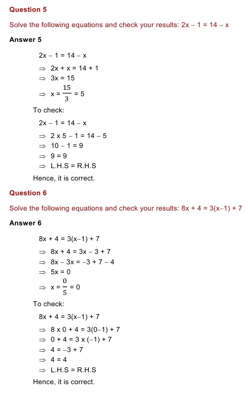 NCERT Solutions for Maths Class 8 Chapter 2 Exercise 2.3