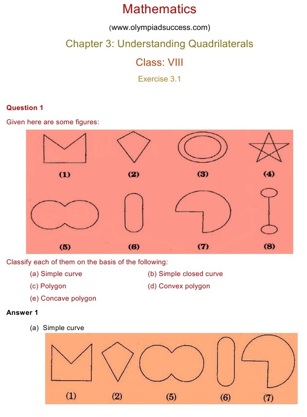 NCERT Solutions for Maths Class 8 Chapter 3 Exercise 3.1