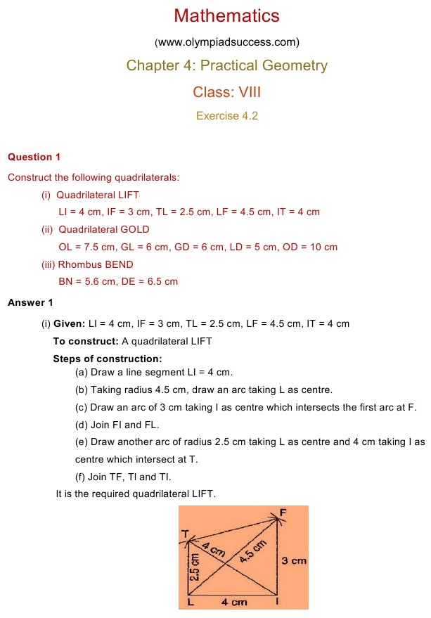 NCERT Solutions for Maths Class 8 Chapter 4