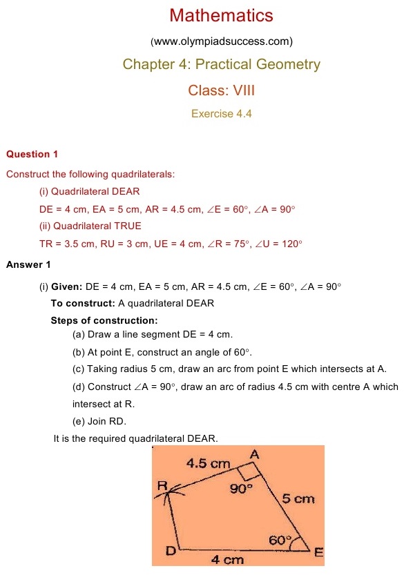 NCERT Solutions for Maths Class 8 Chapter 4 Exercise 4.4