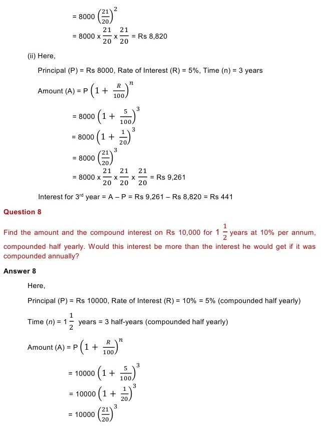 NCERT Solutions for Maths Class 8 Chapter 8 Exercise 8.3