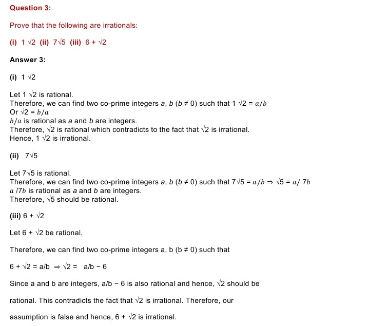 NCERT Solutions for Maths Class 10 Chapter 1