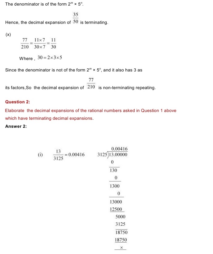 NCERT Solutions for Maths Class 10 Chapter 1 Exercise 1.3