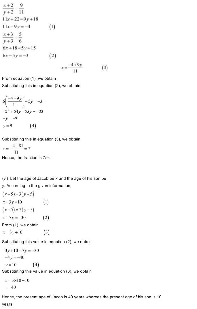NCERT Solutions for Maths Class 10 Chapter 3 Exercise 3.2