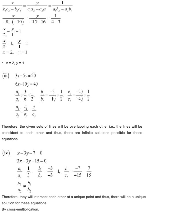 NCERT Solutions for Maths Class 10 Chapter 3 Exercise 3.3
