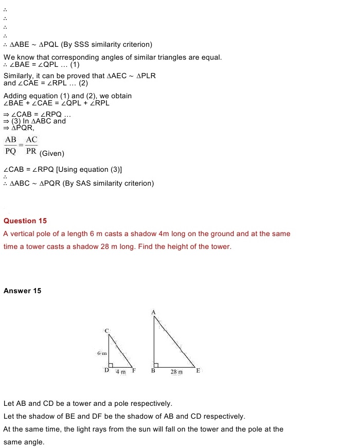 NCERT Solutions for Maths Class 10 Chapter 6