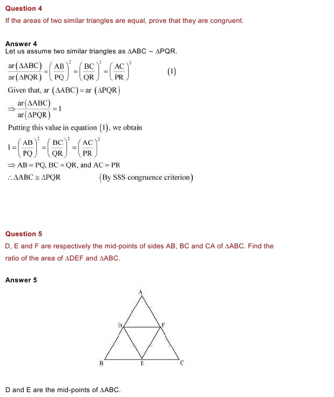 NCERT Solutions for Maths Class 10 Chapter 6 Exercise 6.3