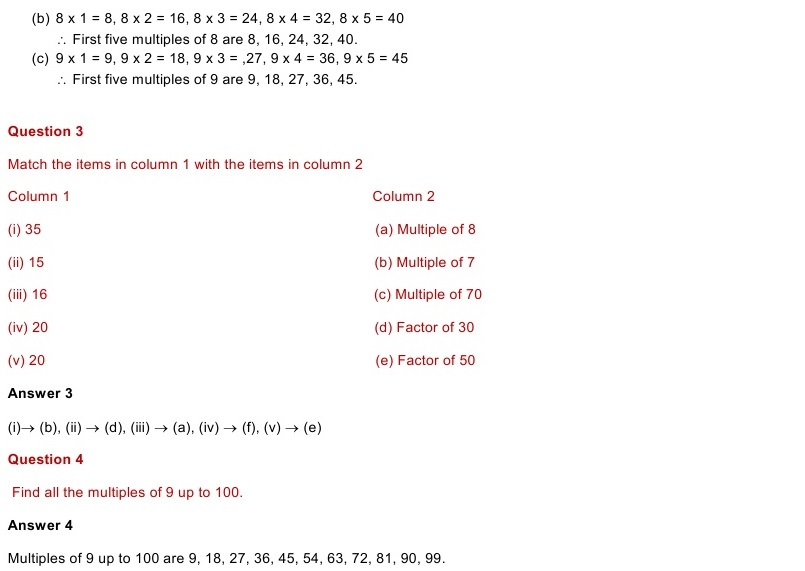 NCERT Solutions for Maths Class 6 Chapter 3 Exercise 3.1
