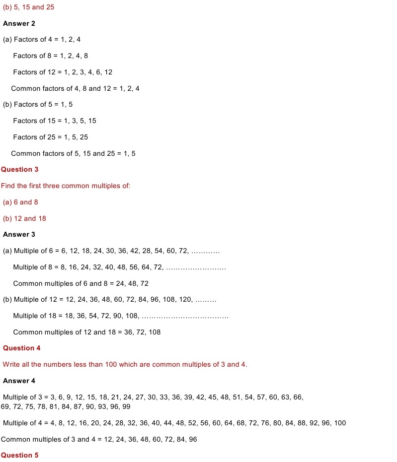 NCERT Solutions for Maths Class 6 Chapter 3 Exercise 3.4