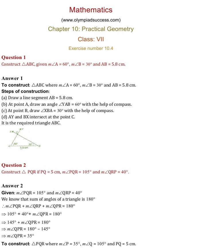 NCERT Solutions for Maths Class 7 Chapter 10