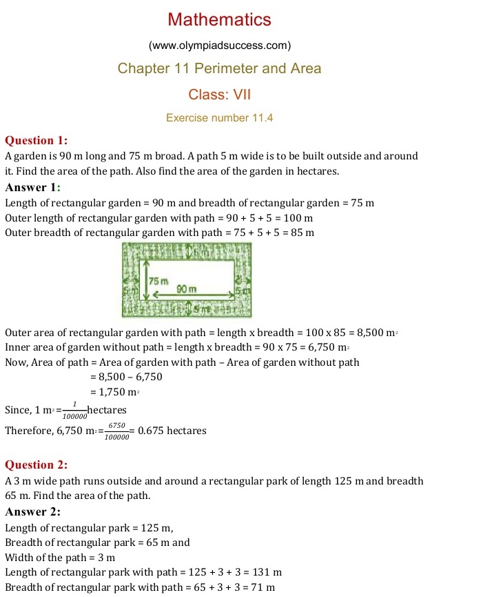 NCERT Solutions for Maths Class 7 Chapter 11