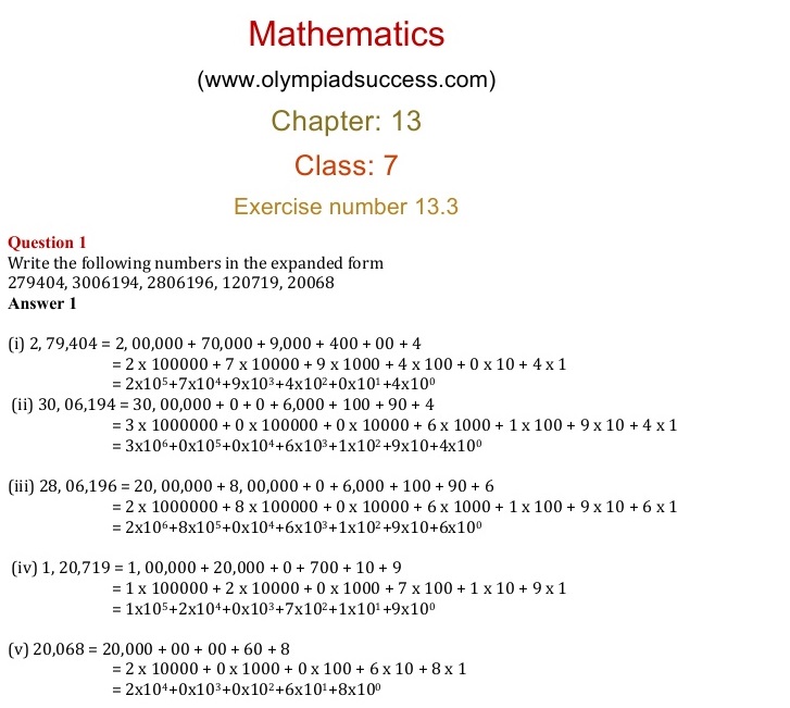 NCERT Solutions for Maths Class 7 Chapter 13