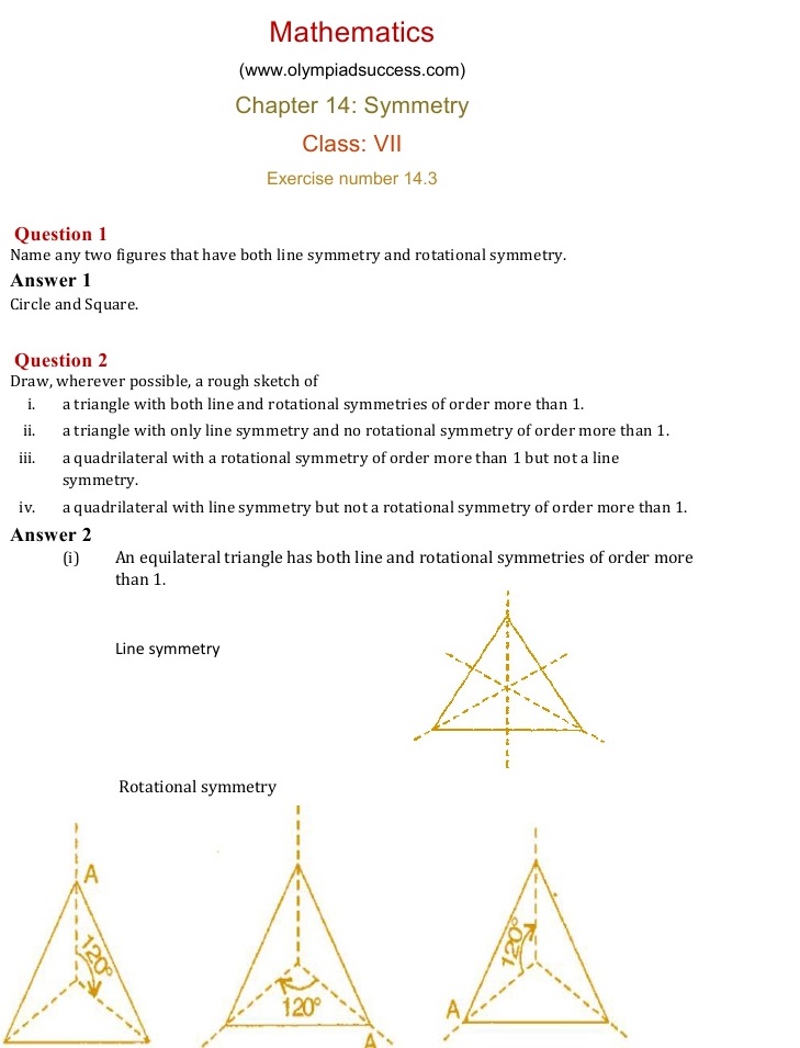 NCERT Solutions for Maths Class 7 Chapter 14