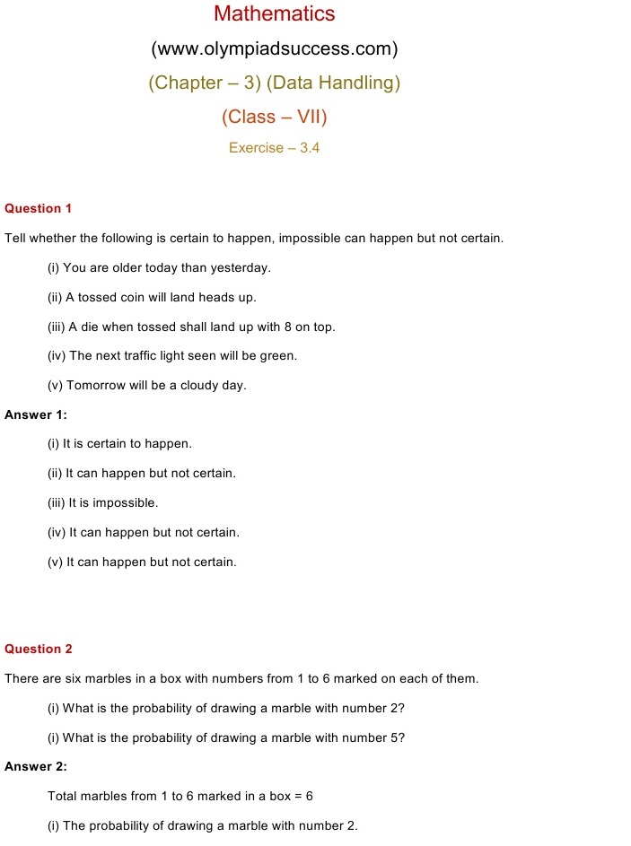 NCERT Solutions for Maths Class 7 Chapter 3