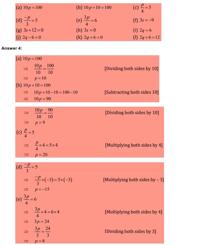 NCERT Solutions for Maths Class 7 Chapter 4 Exercise 4.2