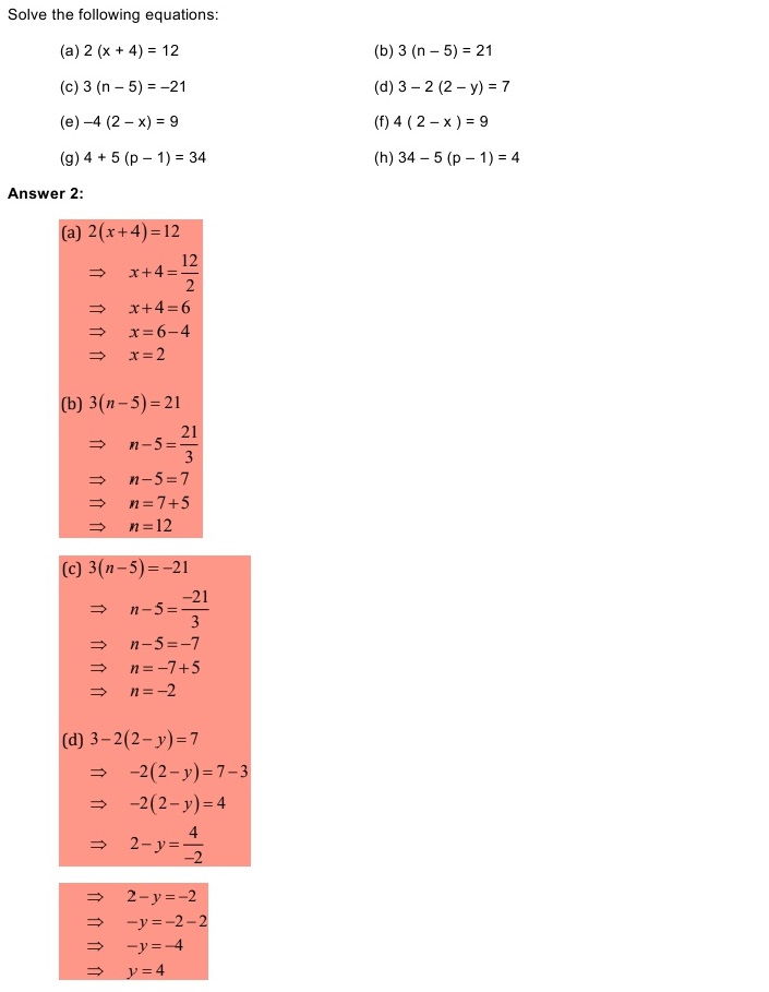 NCERT Solutions for Maths Class 7 Chapter 4 Exercise 4.3
