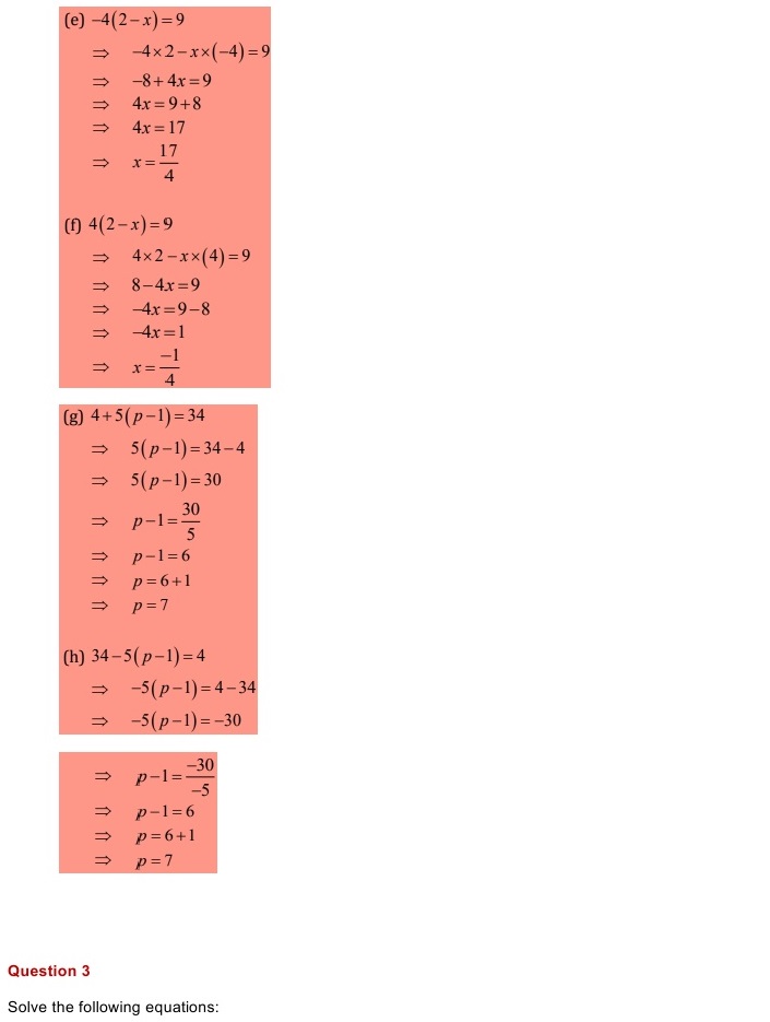 NCERT Solutions for Maths Class 7 Chapter 4 Exercise 4.3