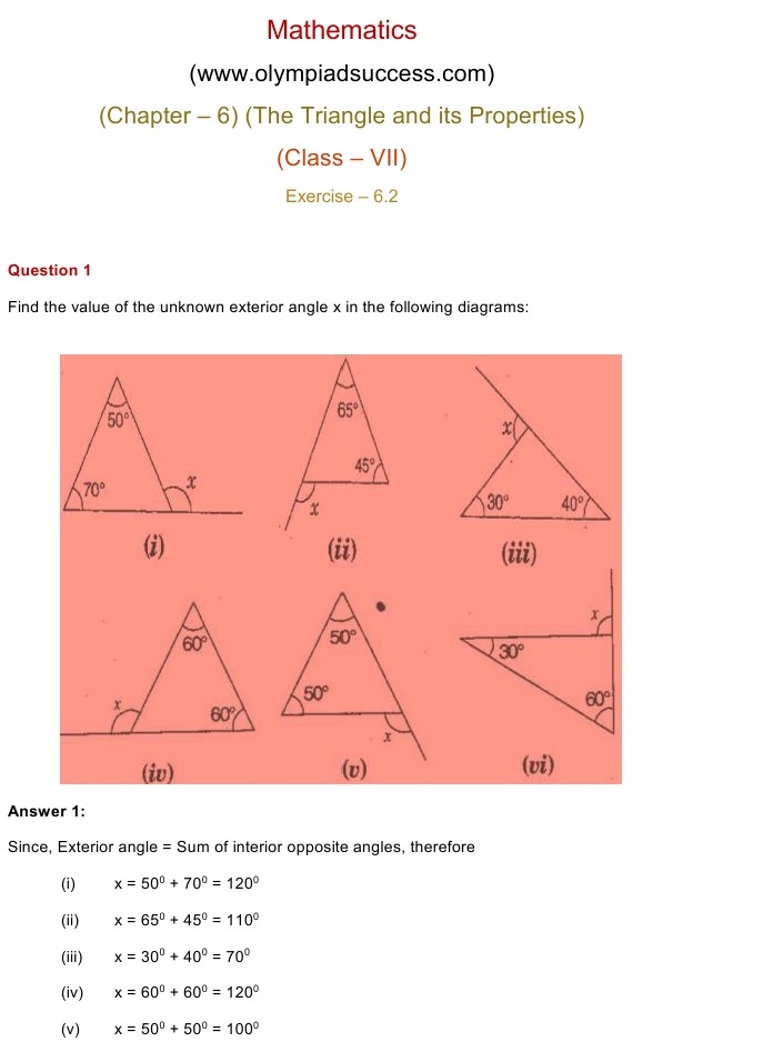 NCERT Solutions for Maths Class 7 Chapter 6 Exercise 6.2