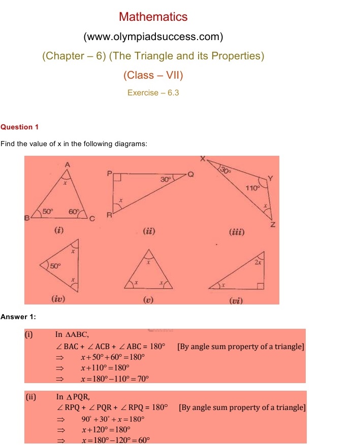 NCERT Solutions for Maths Class 7 Chapter 6