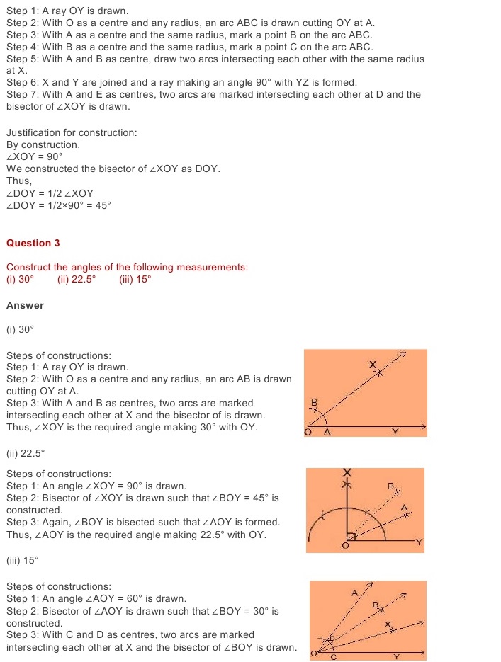 NCERT Solutions for Class 9 Mathematics Chapter 11: Constructions-  Exercise- 11.1